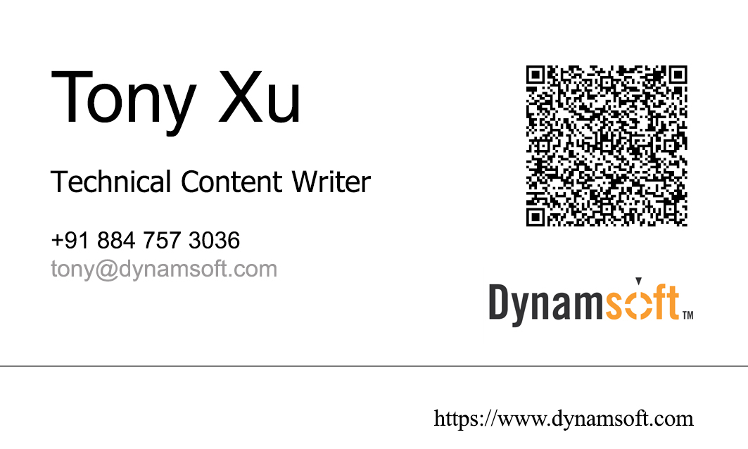vCard QR code generator and scanner