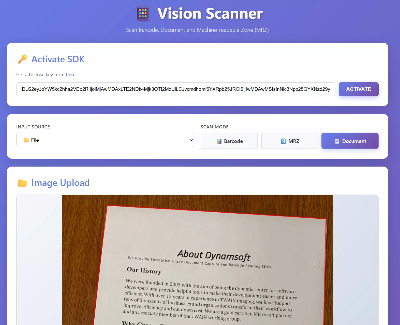 Build a JavaScript Barcode, MRZ, and Document Scanner Using Dynamsoft Capture Vision SDK banner image