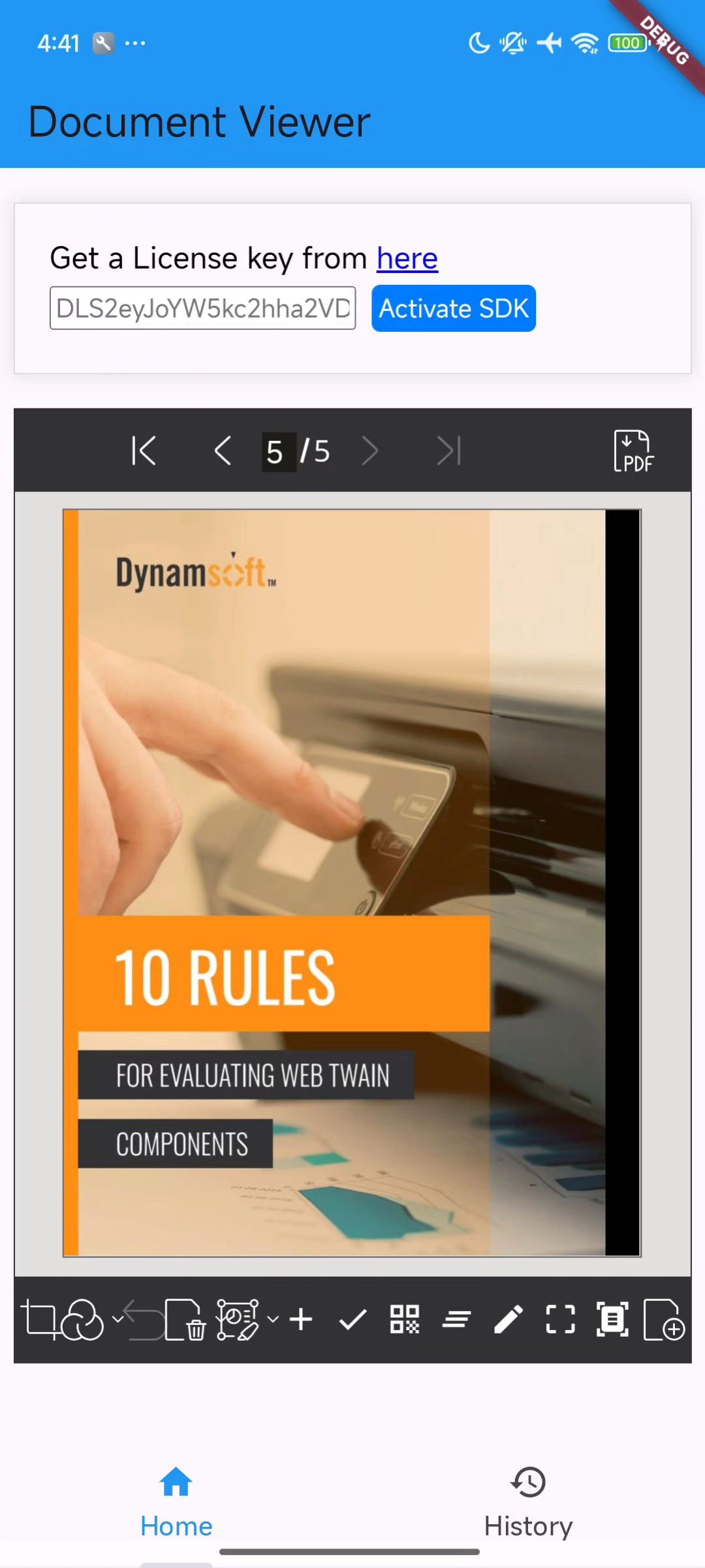 Flutter mobile document viewer