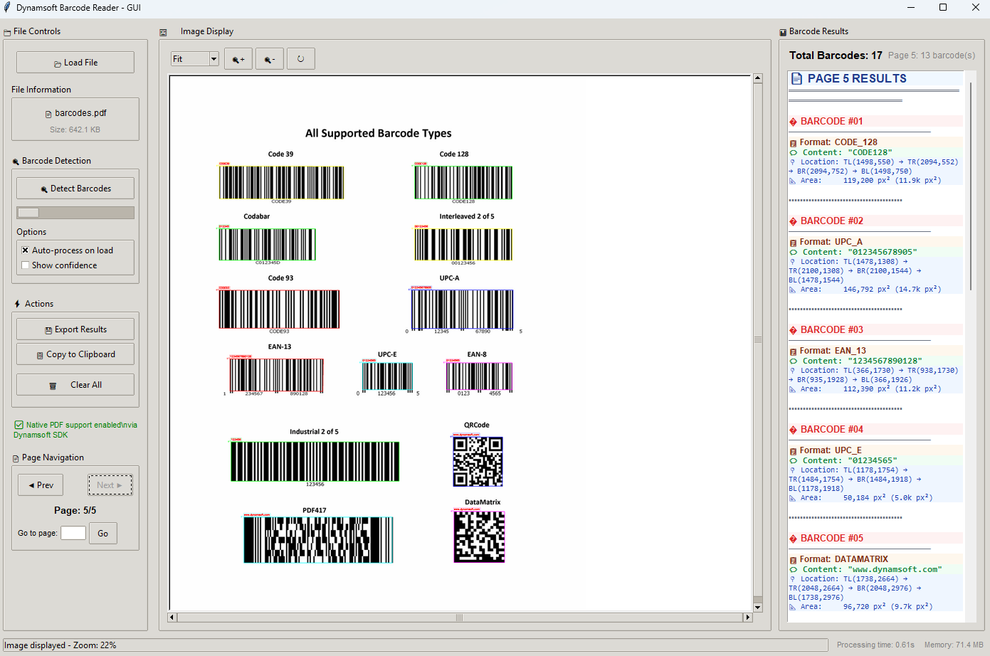 Python GUI Barcode Reader for PDF