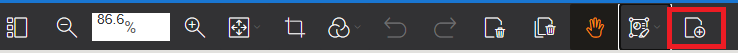 toolbar with custom button