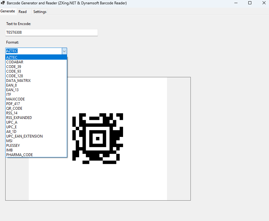 .NET barcode generator