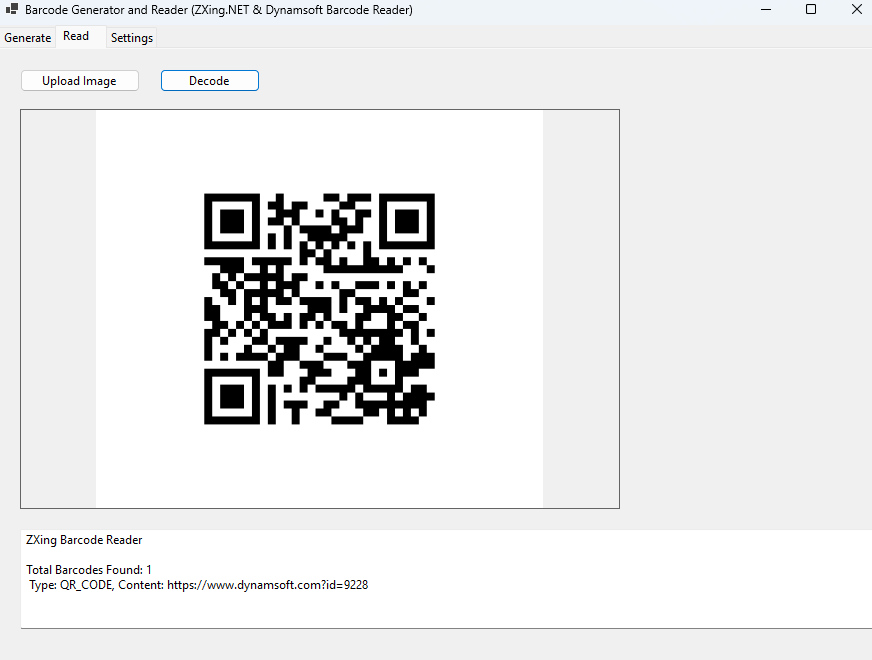 .NET barcode reader