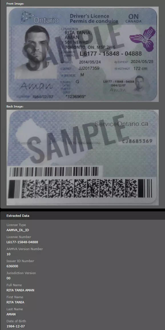 driver license scanner workflow