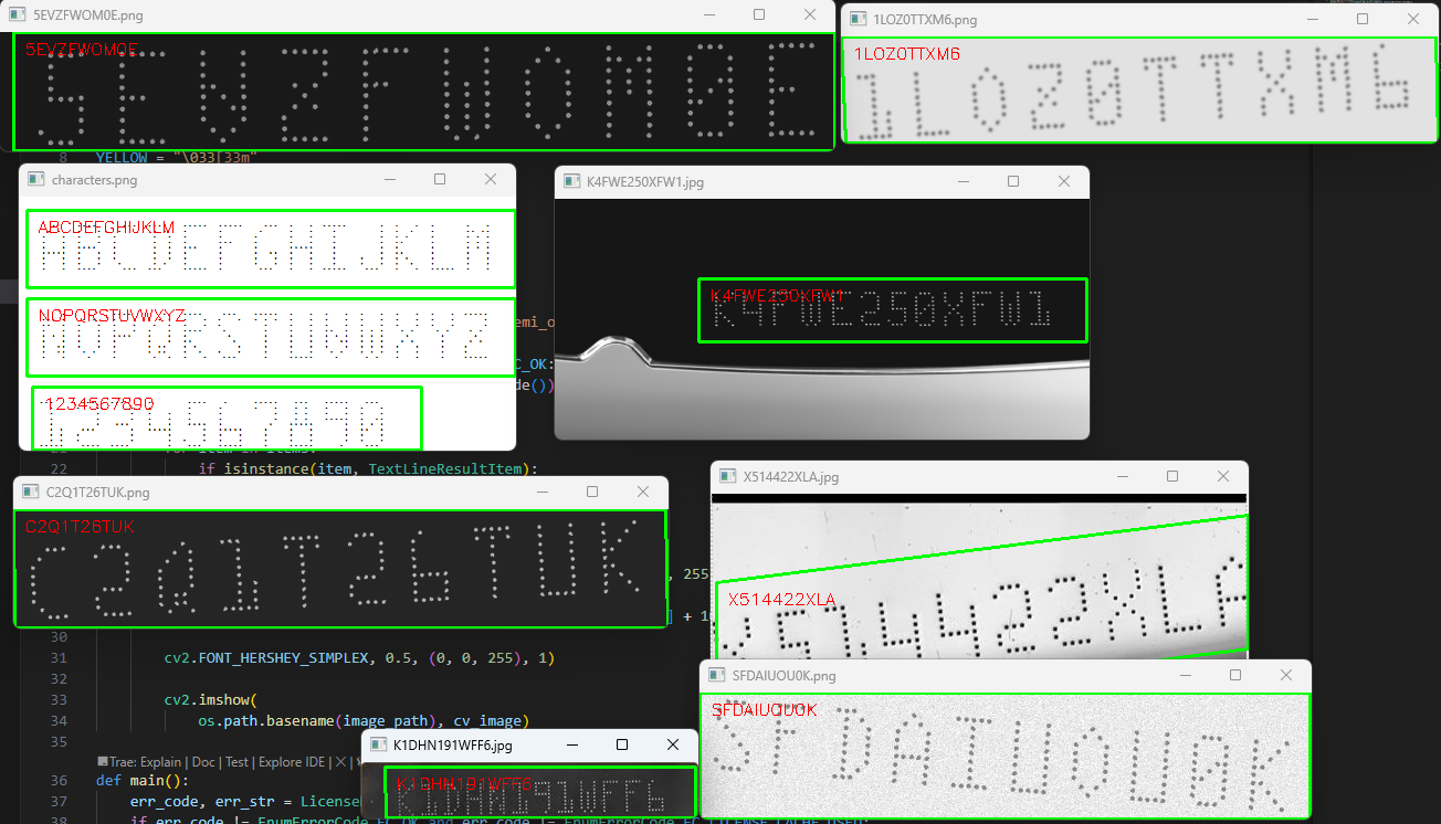 SEMI OCR Font from multiple images