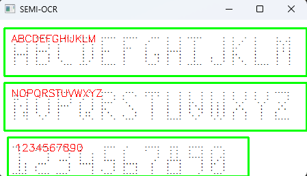 Semi-Font OCR Recognition