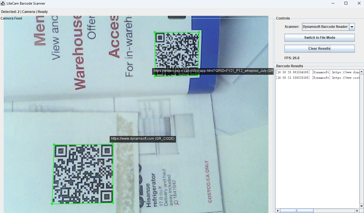 Java barcode scanner reader