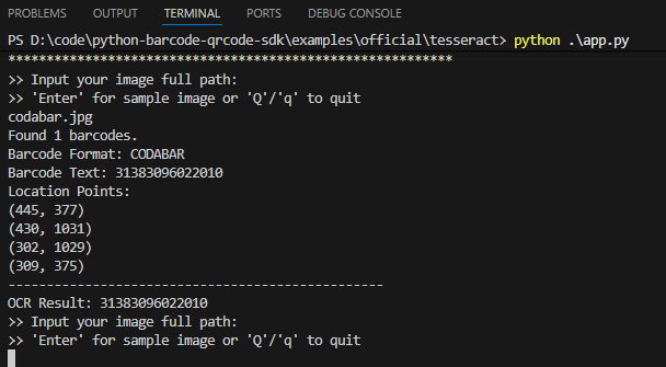 Read barcodes with Dynamsoft Barcode Reader