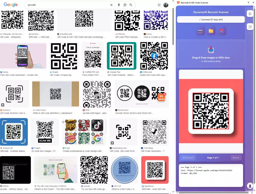 Chrome Extension Barcode Scanner