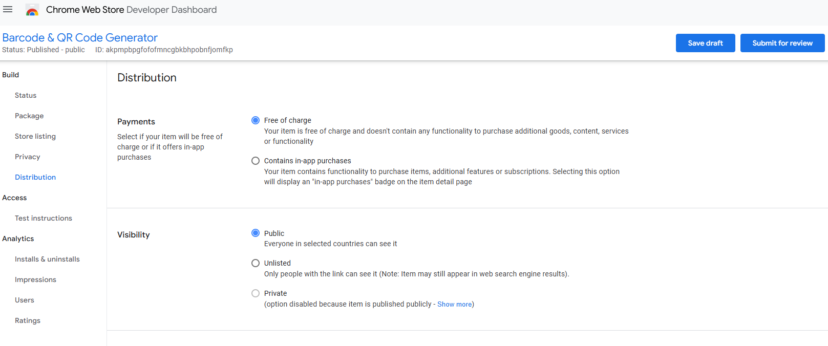 Chrome Web Store Submission