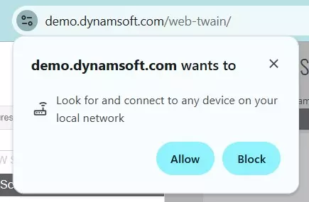 permission dialog