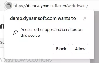 permission dialog